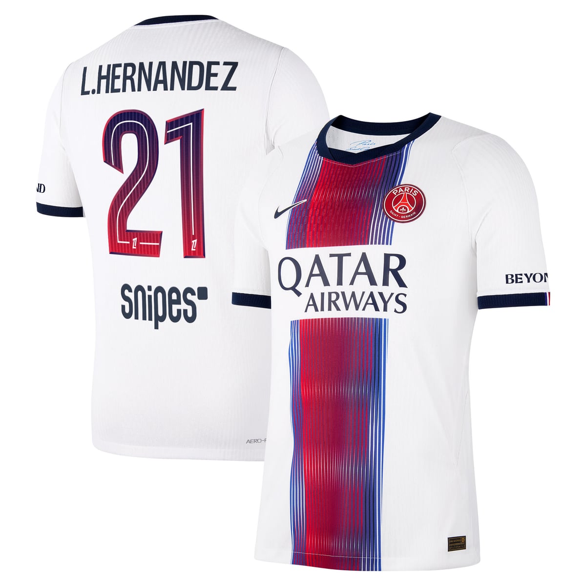 Maillot Extérieur Match PSG Nike Aero-FIT 26/27 avec flocage L.Hernandez 21