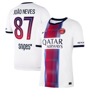 Maillot Extérieur Match PSG Nike Aero-FIT 26/27 avec flocage João Neves 87, vue 2