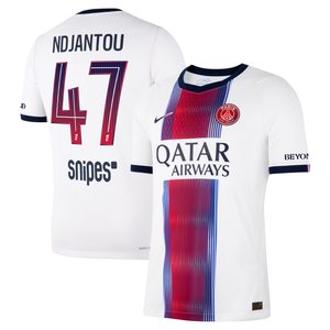 Maillot Extérieur Match PSG Nike Aero-FIT 26/27 avec flocage Ndjantou 47, vue 2