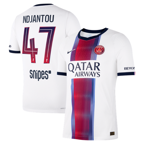 Maillot Extérieur Match PSG Nike Aero-FIT 26/27 avec flocage Ndjantou 47