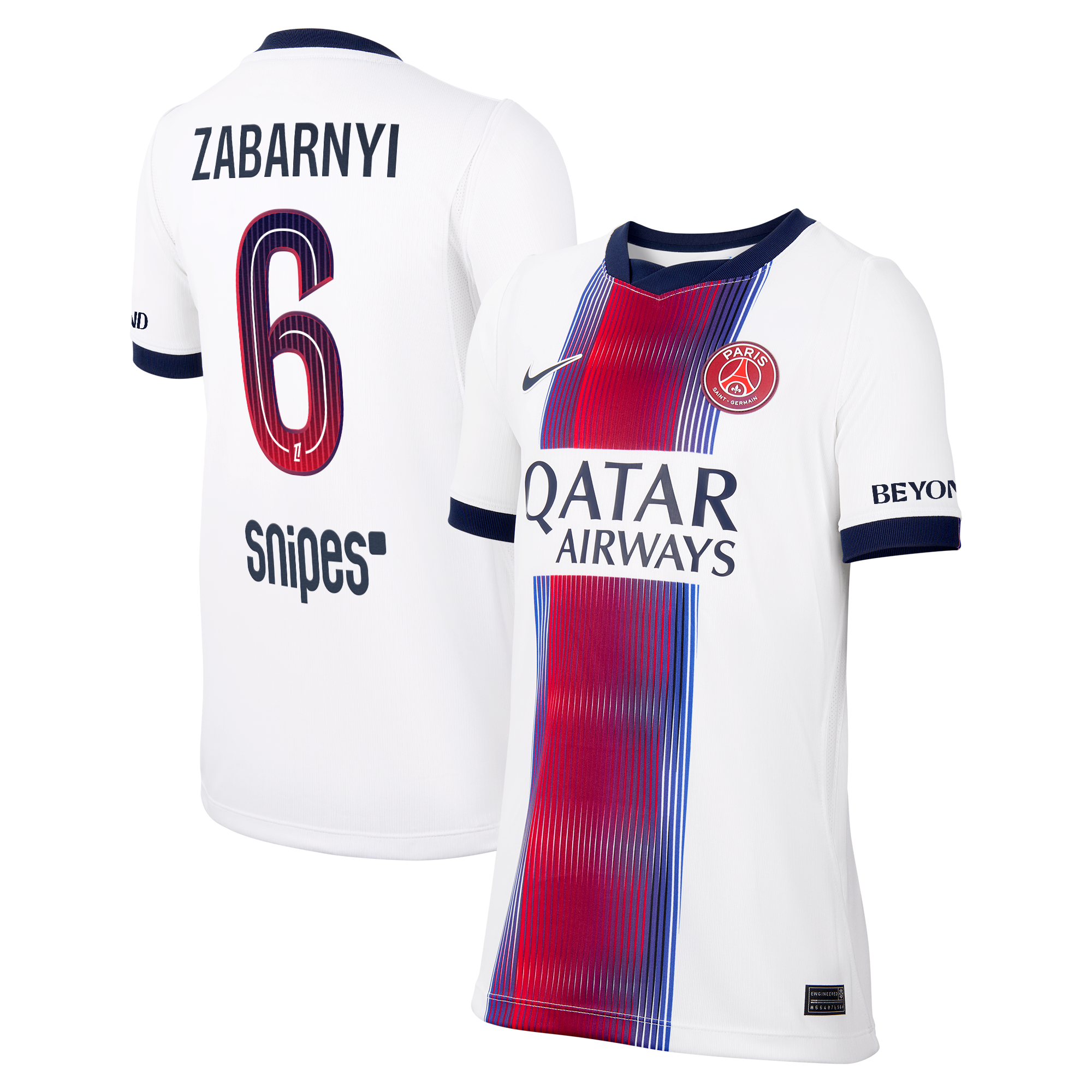 Maillot Extérieur Stadium PSG Nike 26/27 - Enfant avec flocage Zabarnyi 6