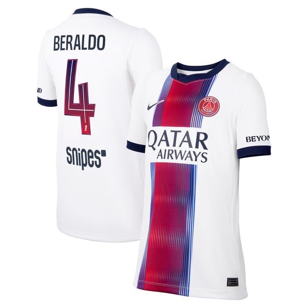 Maillot Extérieur Stadium PSG Nike 26/27 - Enfant avec flocage Beraldo 4