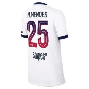 Maillot Extérieur Stadium PSG Nike 26/27 - Enfant avec flocage N.Mendes 25, vue 4