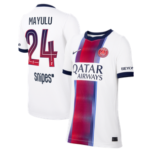 Maillot Extérieur Stadium PSG Nike 26/27 - Enfant avec flocage Mayulu 24, vue 2