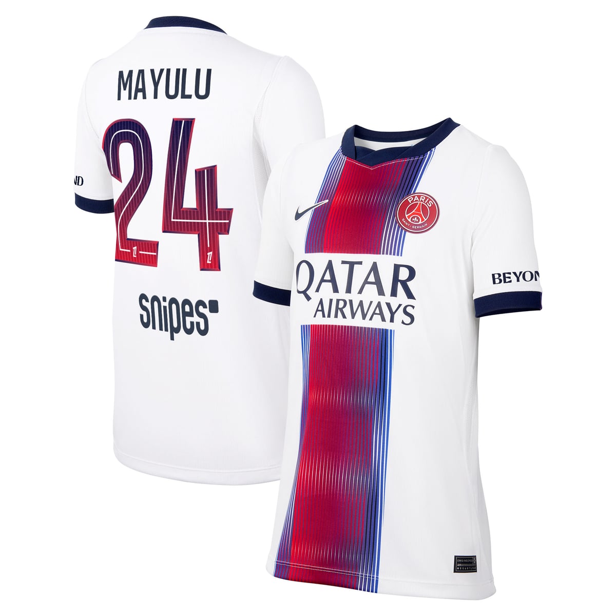 Maillot Extérieur Stadium PSG Nike 26/27 - Enfant avec flocage Mayulu 24