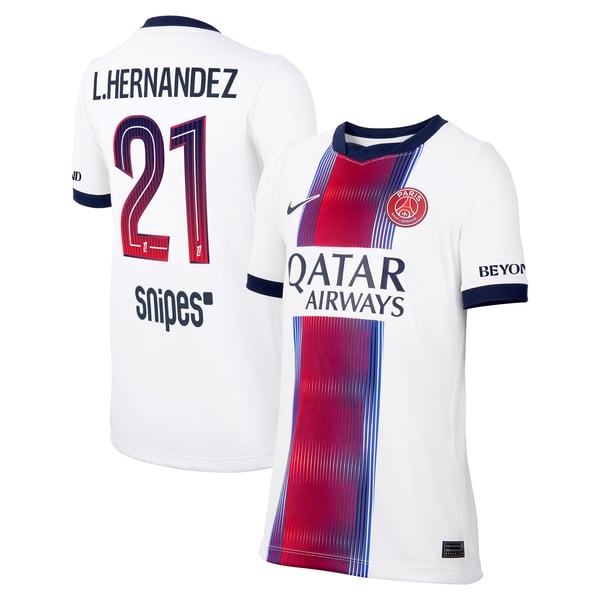 Maillot Extérieur Stadium PSG Nike 26/27 - Enfant avec flocage L.Hernandez 21