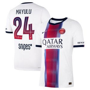 Maillot Extérieur Match PSG Nike Aero-FIT 26/27 avec flocage Mayulu 24, vue 1