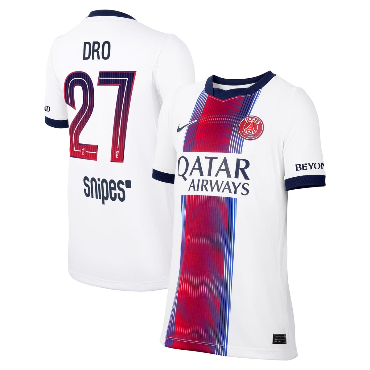 Maillot Extérieur Stadium PSG Nike 26/27 - Enfant avec flocage Dro 27