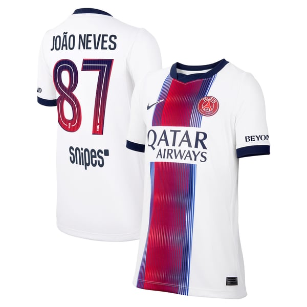 Maillot Extérieur Stadium PSG Nike 26/27 - Enfant avec flocage João Neves 87