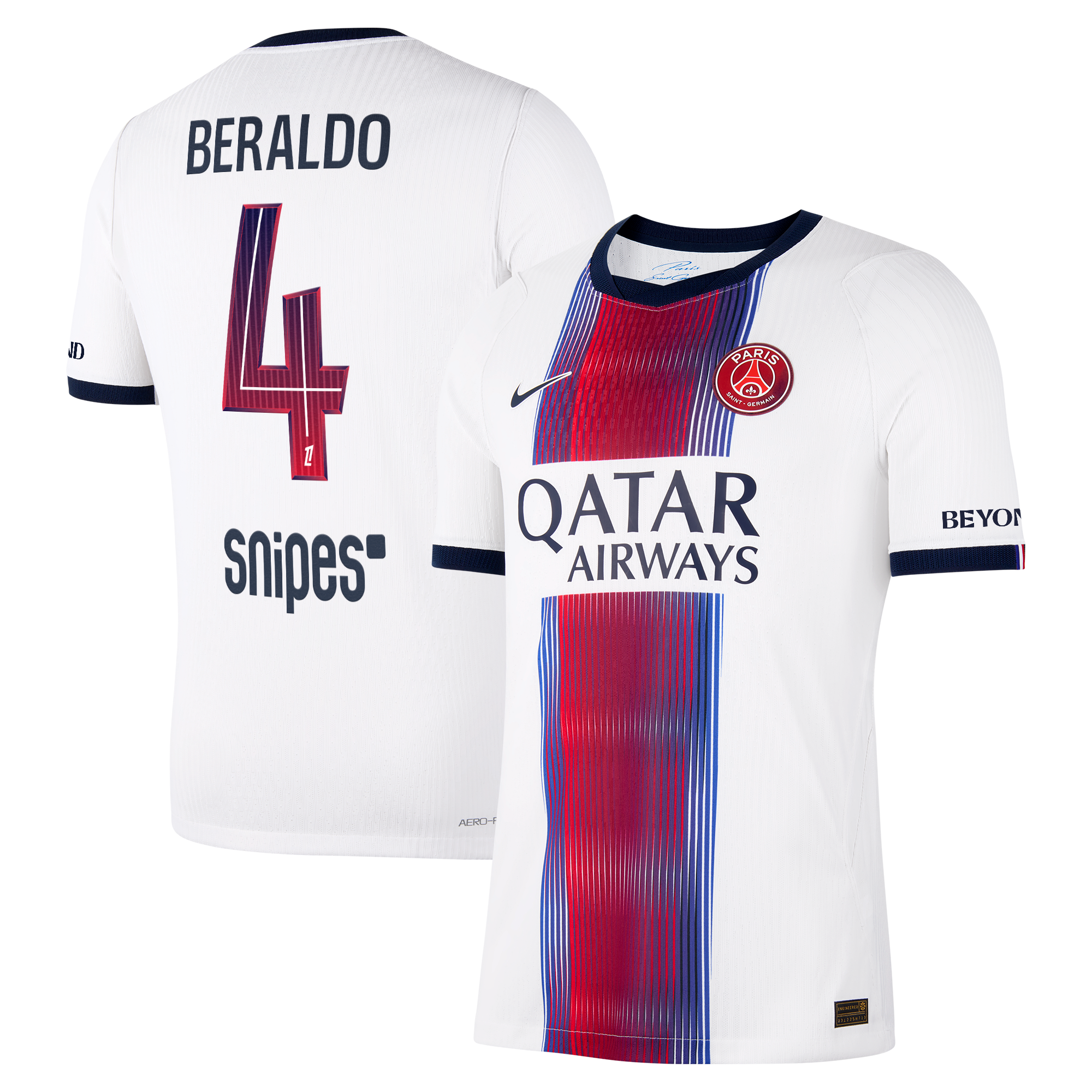 Maillot Extérieur Match PSG Nike Aero-FIT 26/27 avec flocage Beraldo 4
