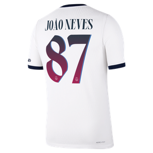Maillot Extérieur Match PSG Nike Aero-FIT 26/27 - Flocage Coupe João Neves 87, vue 4