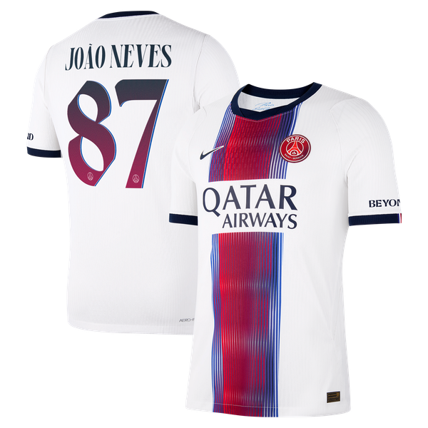Maillot Extérieur Match PSG Nike Aero-FIT 26/27 - Flocage Coupe João Neves 87