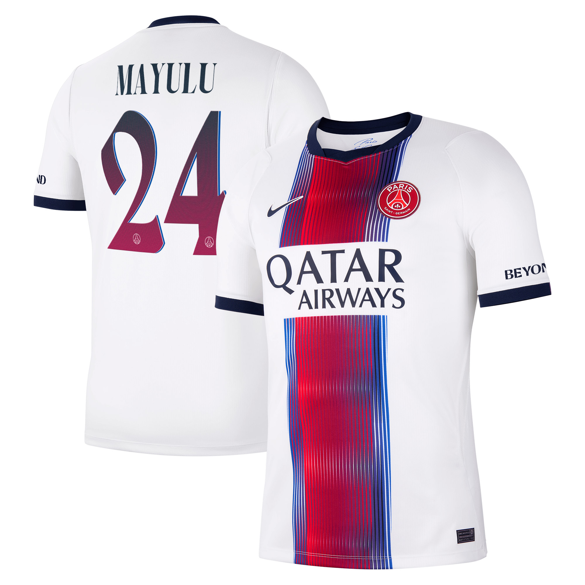 Maillot Extérieur Stadium PSG Nike 26/27 - Flocage Coupe Mayulu 24