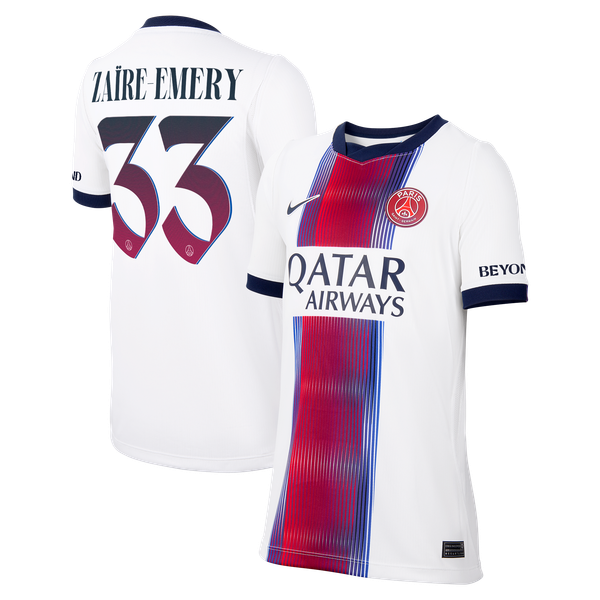 Maillot Extérieur Stadium PSG Nike 26/27 - Enfant - Flocage Coupe Zaïre-Emery 33