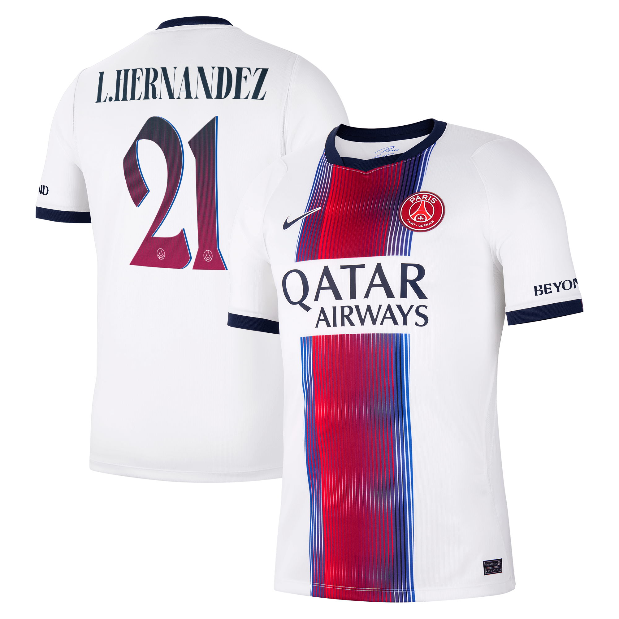 Maillot Extérieur Stadium PSG Nike 26/27 - Flocage Coupe L.Hernandez 21
