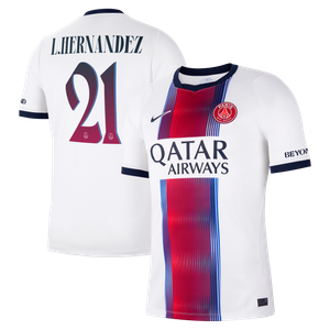 Maillot Extérieur Stadium PSG Nike 26/27 - Flocage Coupe L.Hernandez 21, vue 1
