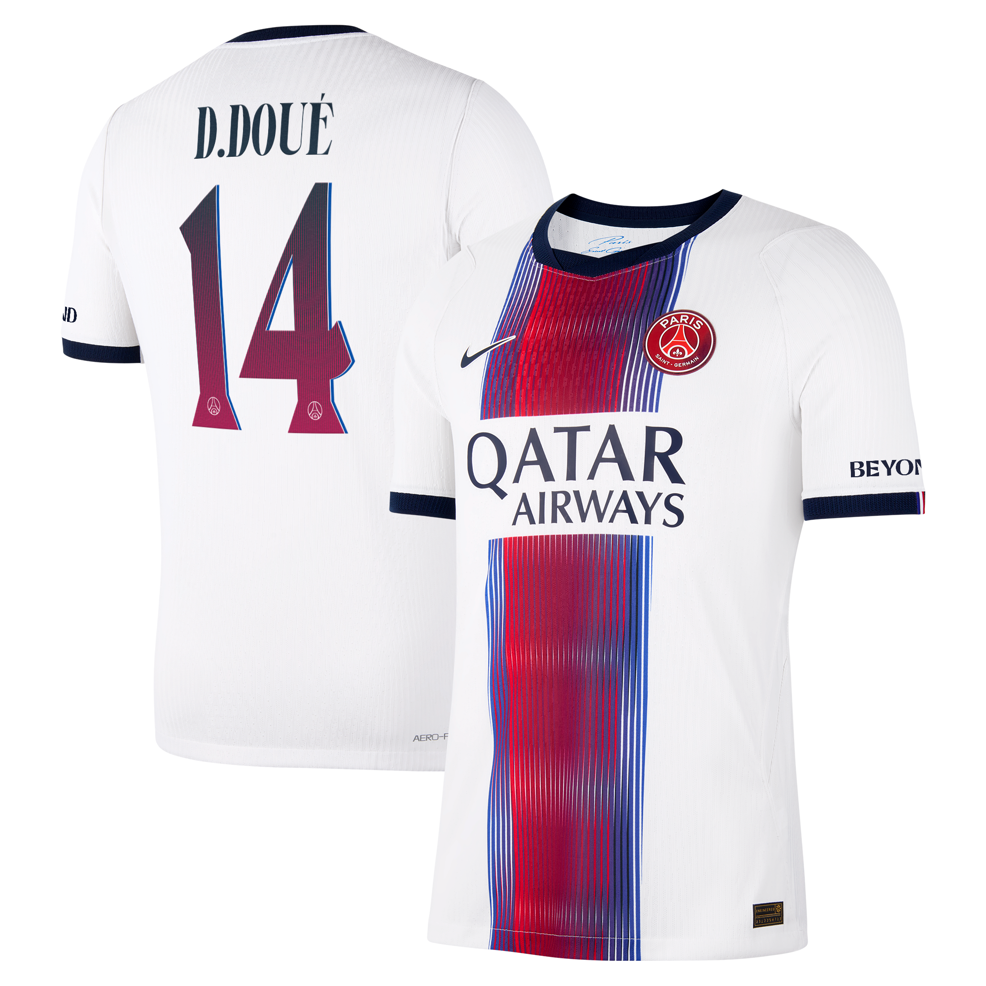 Maillot Extérieur Match PSG Nike Aero-FIT 26/27 - Flocage Coupe D.Doué 14