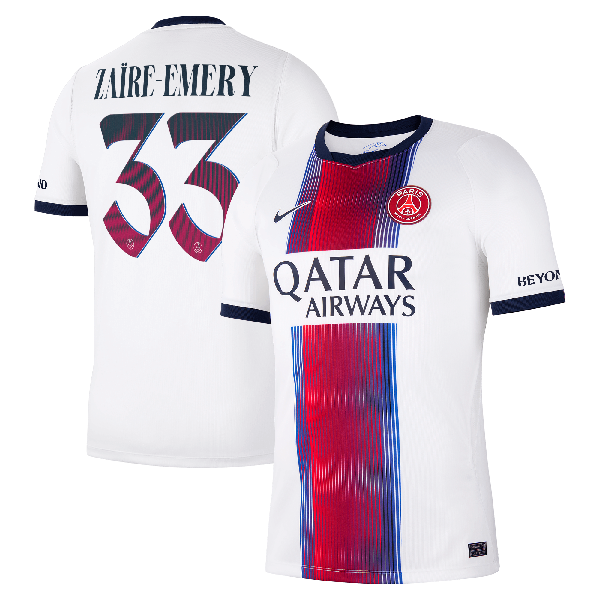 Maillot Extérieur Stadium PSG Nike 26/27 - Flocage Coupe Zaïre-Emery 33