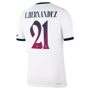 Maillot Extérieur Match PSG Nike Aero-FIT 26/27 - Flocage Coupe L.Hernandez 21, vue 4