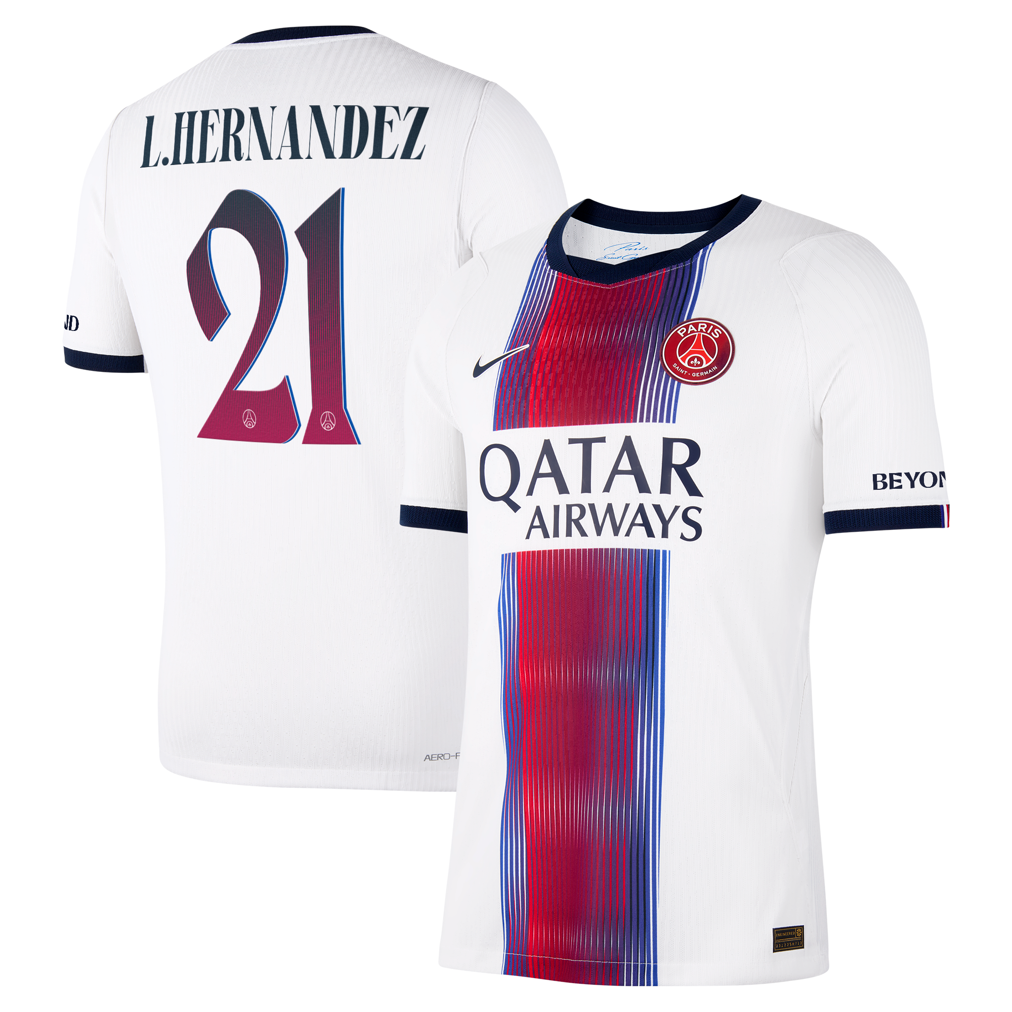 Maillot Extérieur Match PSG Nike Aero-FIT 26/27 - Flocage Coupe L.Hernandez 21