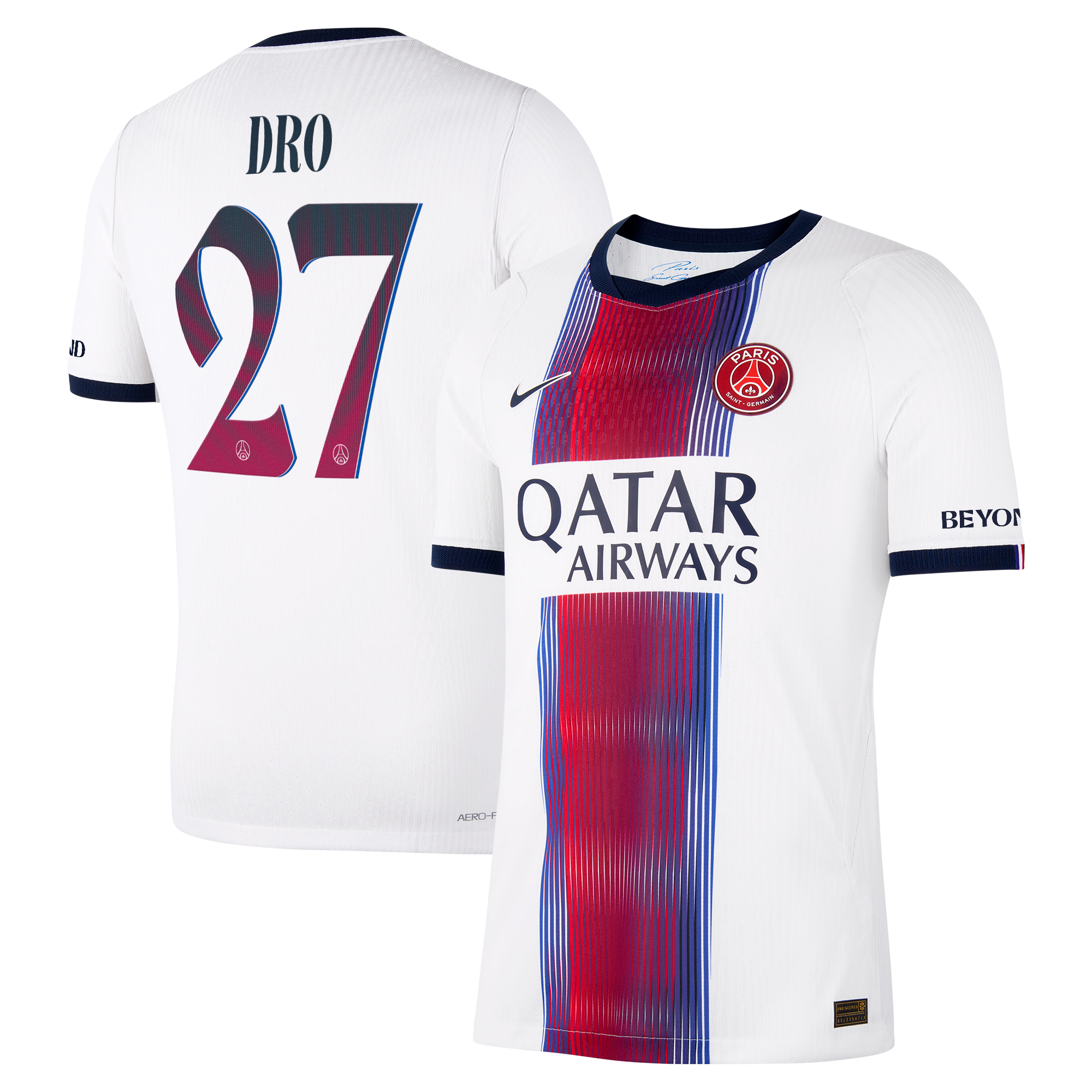 Maillot Extérieur Match PSG Nike Aero-FIT 26/27 - Flocage Coupe Dro 27
