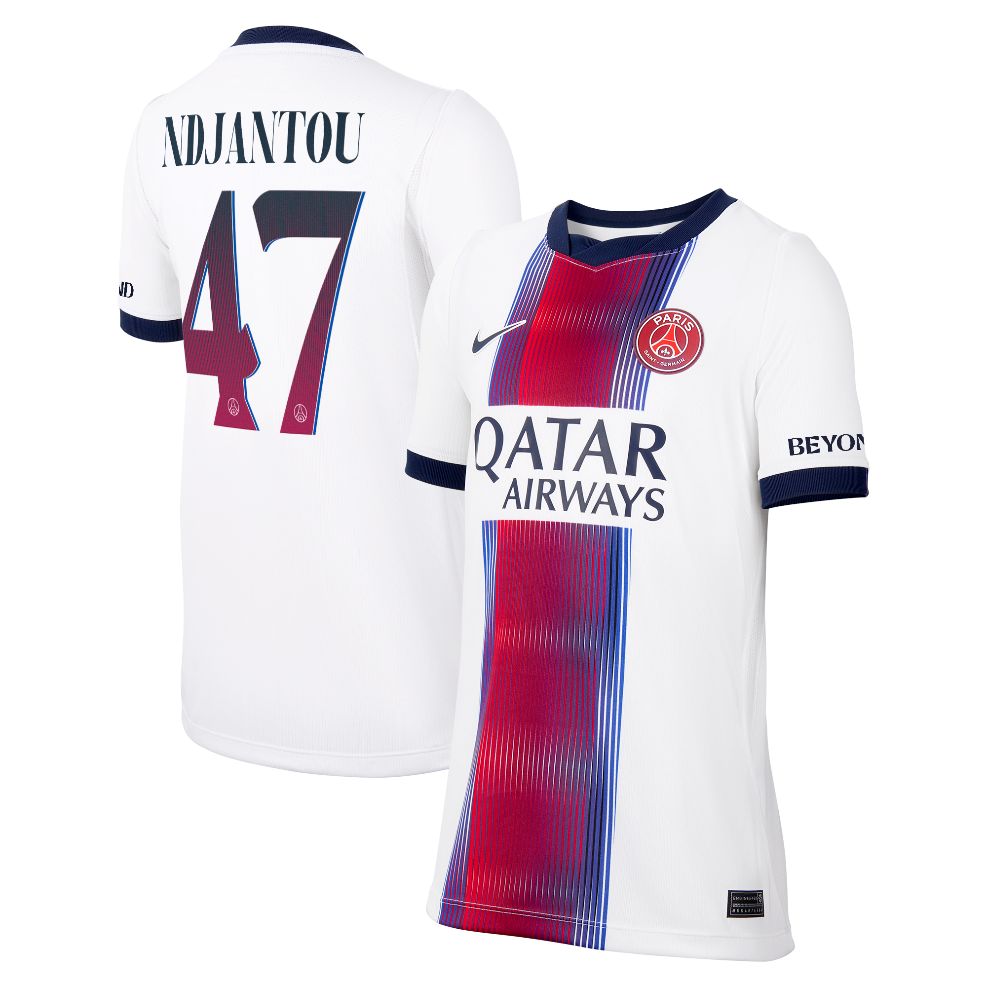 Maillot Extérieur Stadium PSG Nike 26/27 - Enfant - Flocage Coupe Ndjantou 47