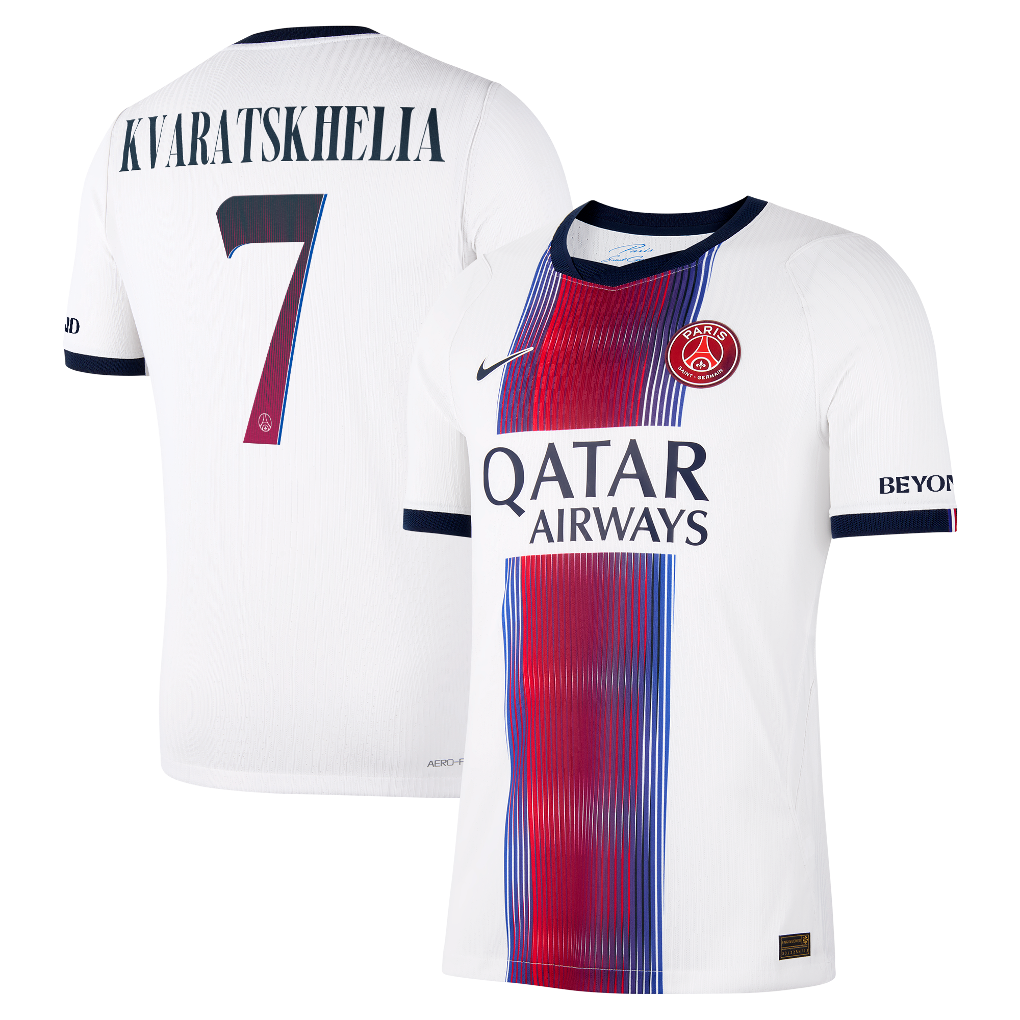 Maillot Extérieur Match PSG Nike Aero-FIT 26/27 - Flocage Coupe Kvaratskhelia 7
