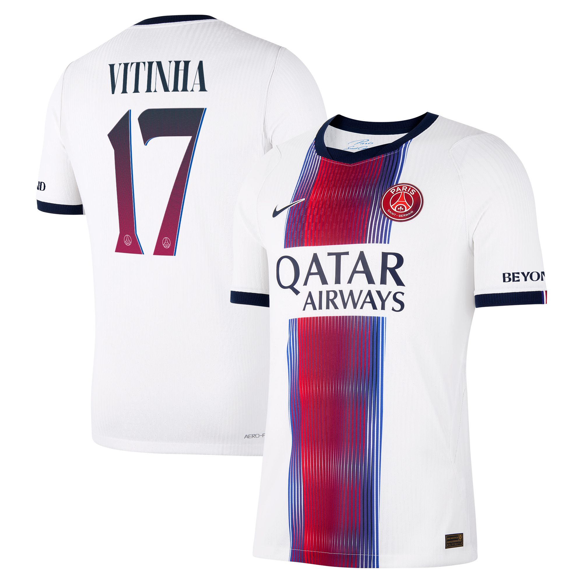 Maillot Extérieur Match PSG Nike Aero-FIT 26/27 - Flocage Coupe Vitinha 17