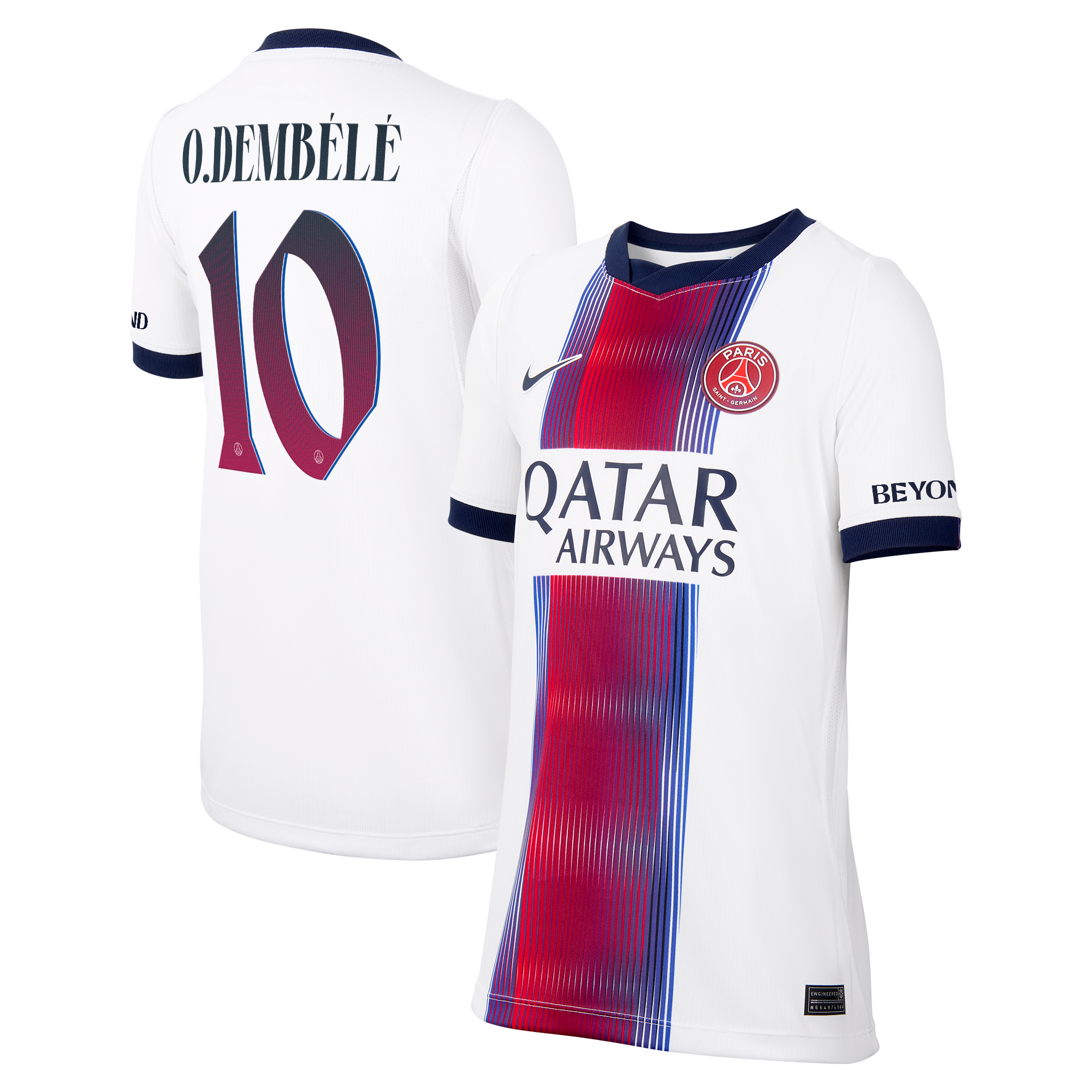 Maillot Extérieur Stadium PSG Nike 26/27 - Enfant - Flocage Coupe O.Dembélé 10