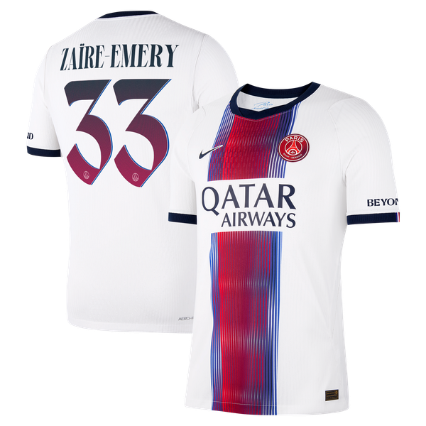 Maillot Extérieur Match PSG Nike Aero-FIT 26/27 - Flocage Coupe Zaïre-Emery 33