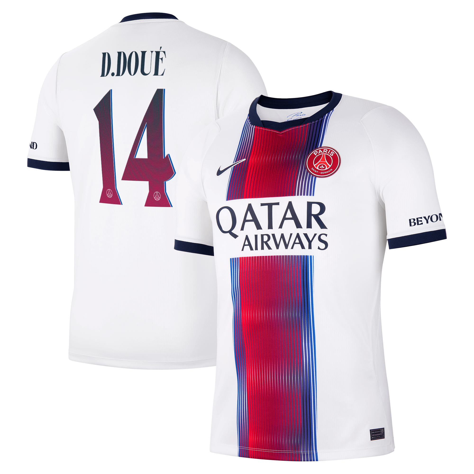 Maillot Extérieur Stadium PSG Nike 26/27 - Flocage Coupe D.Doué 14