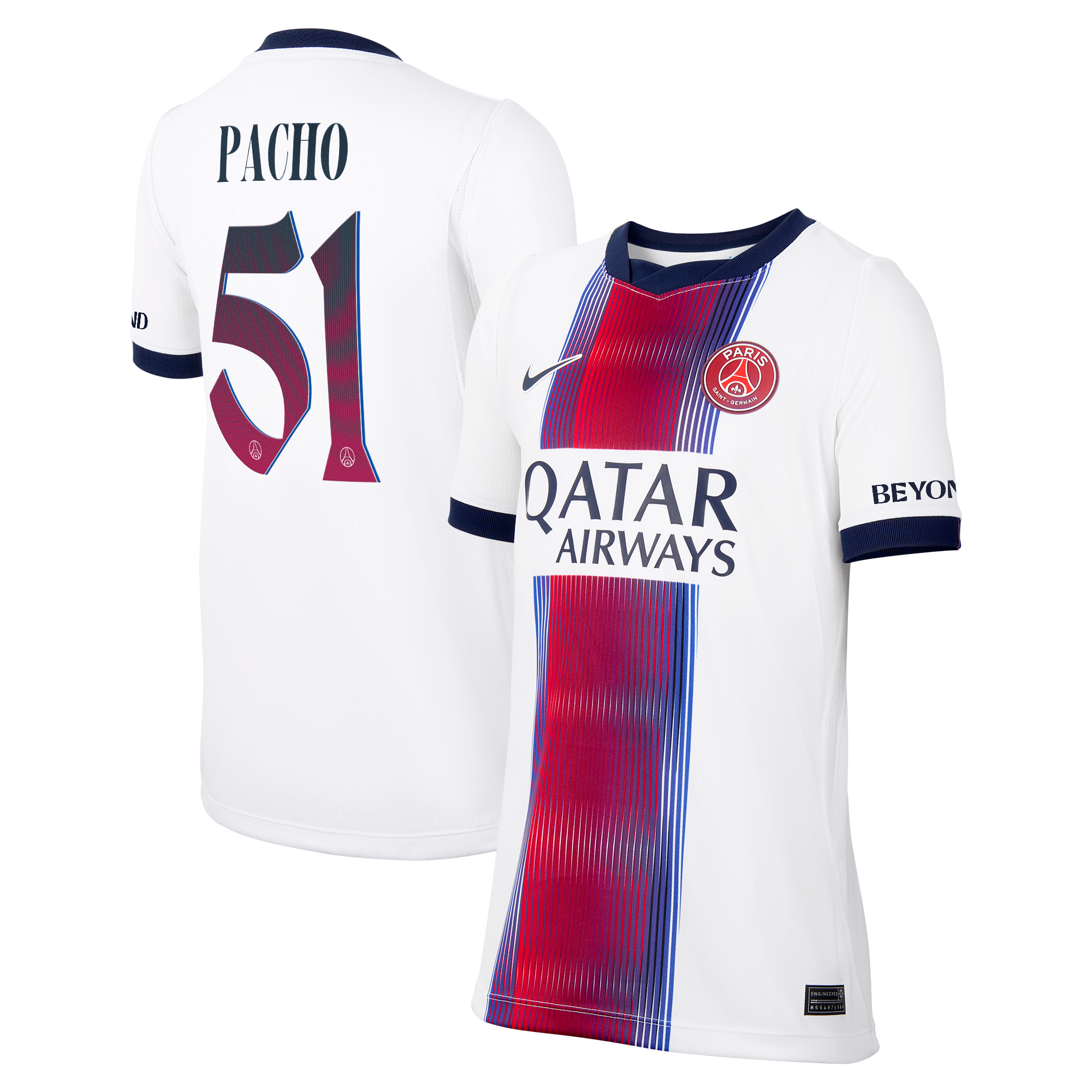 Maillot Extérieur Stadium PSG Nike 26/27 - Enfant - Flocage Coupe Pacho 51