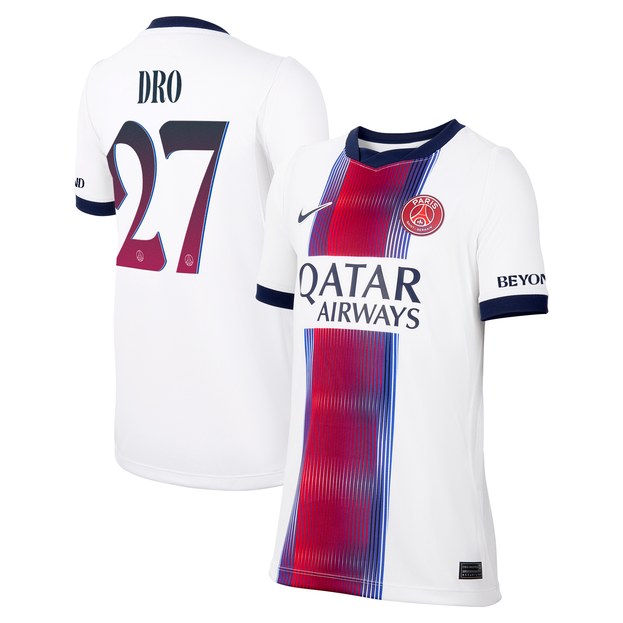 Maillot Extérieur Stadium PSG Nike 26/27 - Enfant - Flocage Coupe Dro 27