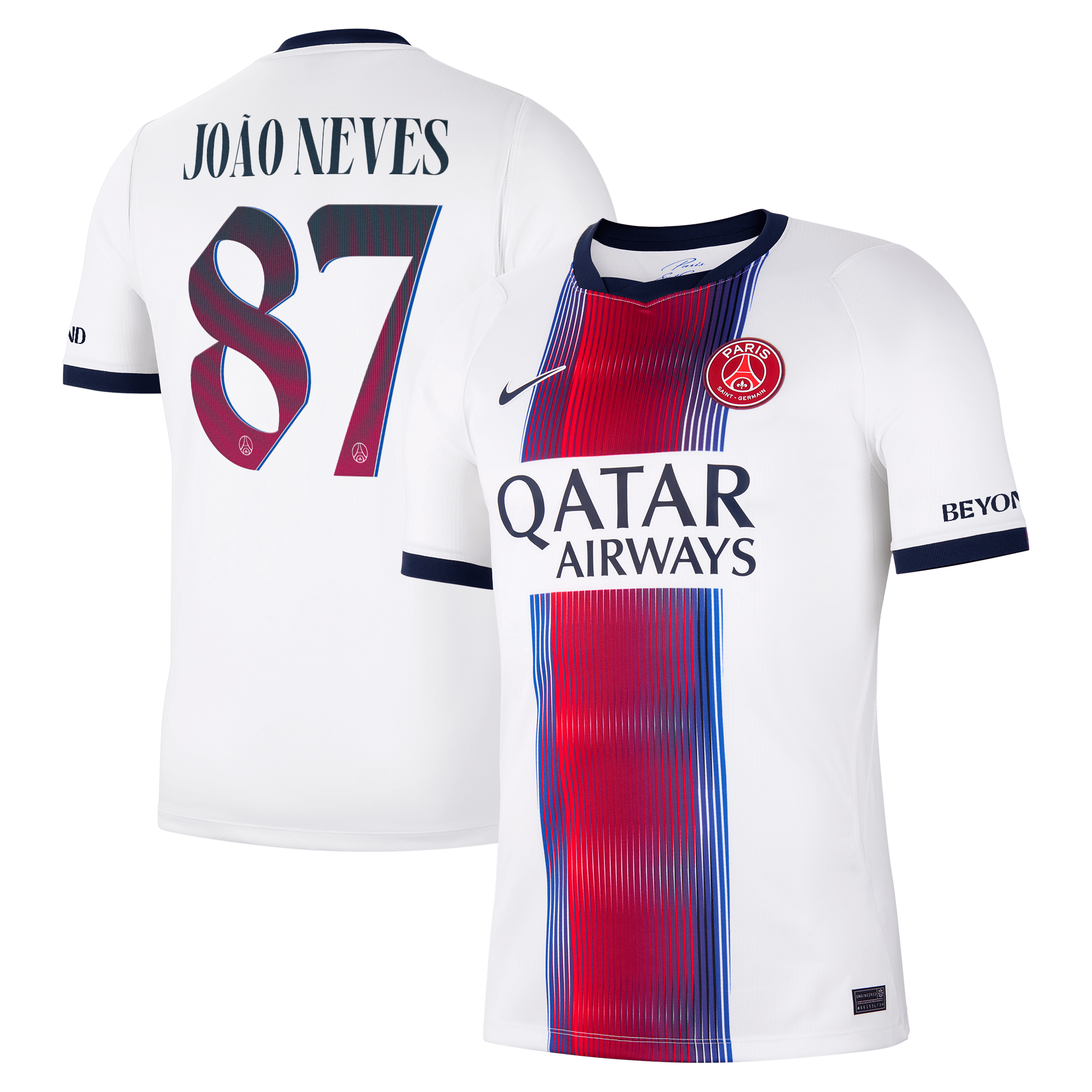 Maillot Extérieur Stadium PSG Nike 26/27 - Flocage Coupe João Neves 87