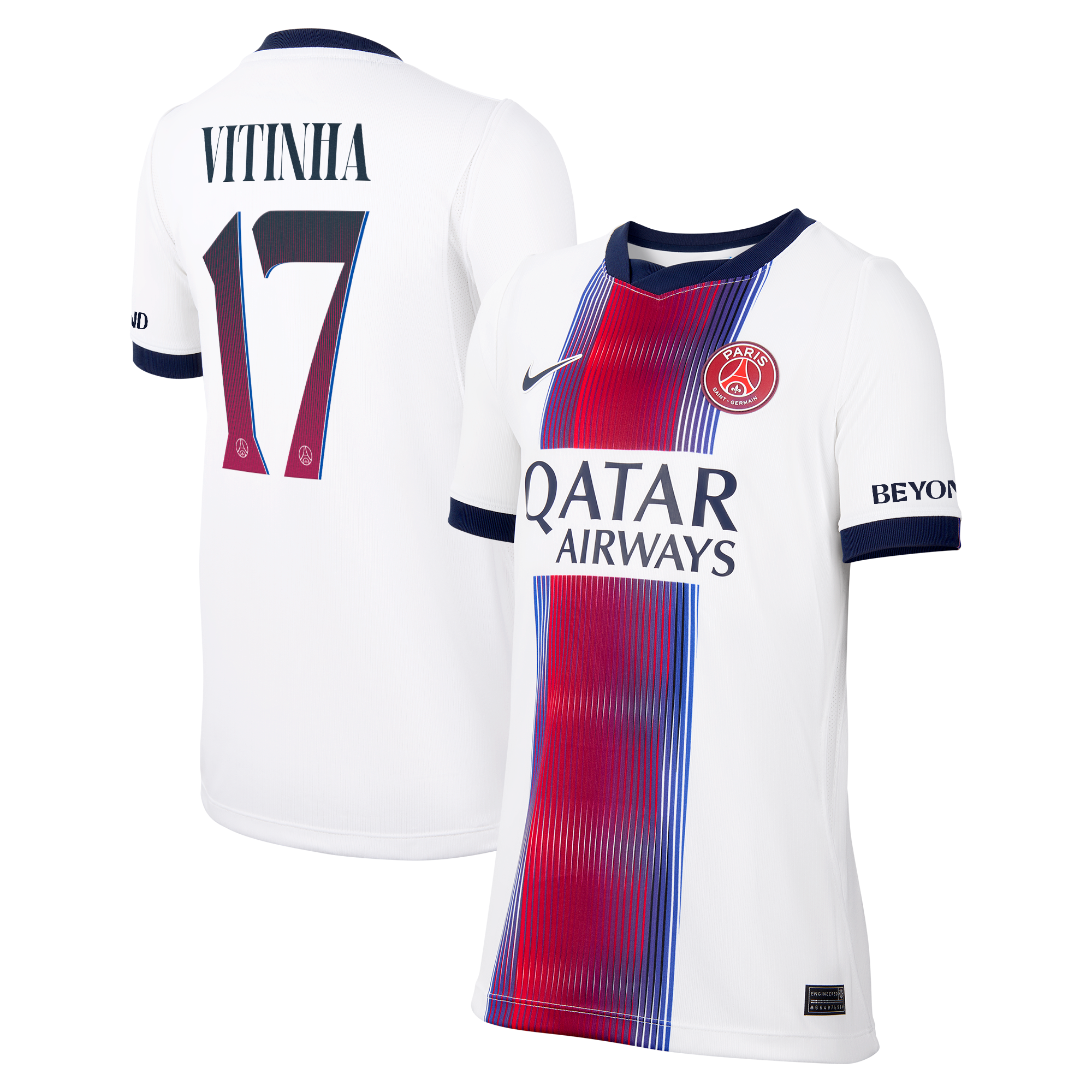 Maillot Extérieur Stadium PSG Nike 26/27 - Enfant - Flocage Coupe Vitinha 17