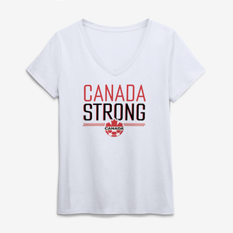 Women's Canada Soccer Canada Strong V-Neck T-Shirt