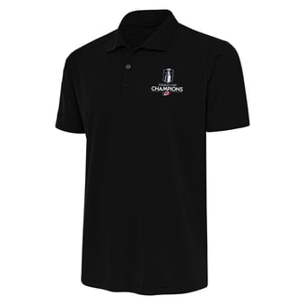 Men's Antigua Black Carolina Hurricanes 2026 Stanley Cup Champions Statement Polo