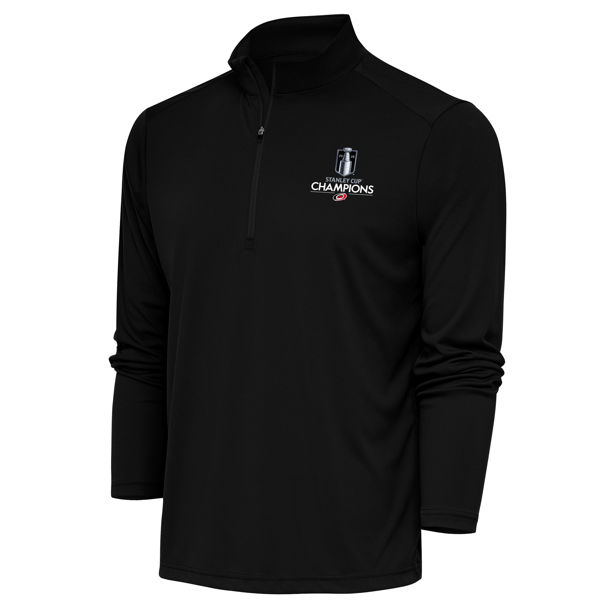 Men’s Antigua Black Carolina Hurricanes 2026 Stanley Cup Champions Statement Quarter-Zip Pullover Men’s Antigua Black Carolina Hurricanes 2026 Stanley Cup Champions Statement Quarter-Zip Pullover