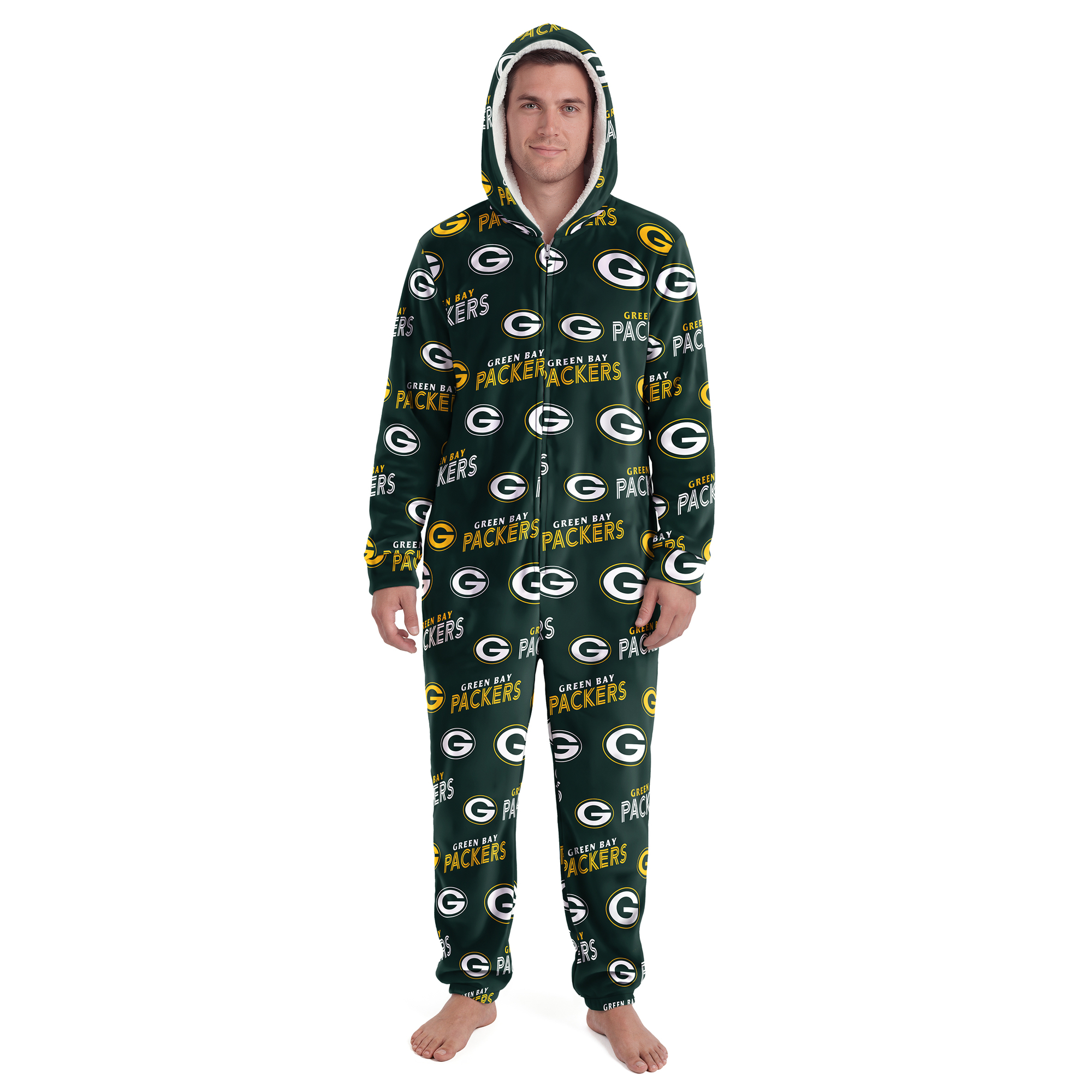 Concepts Sport Men's and Women's Hunter Green Bay Packers Sidekick Union Suit - Hunter Green