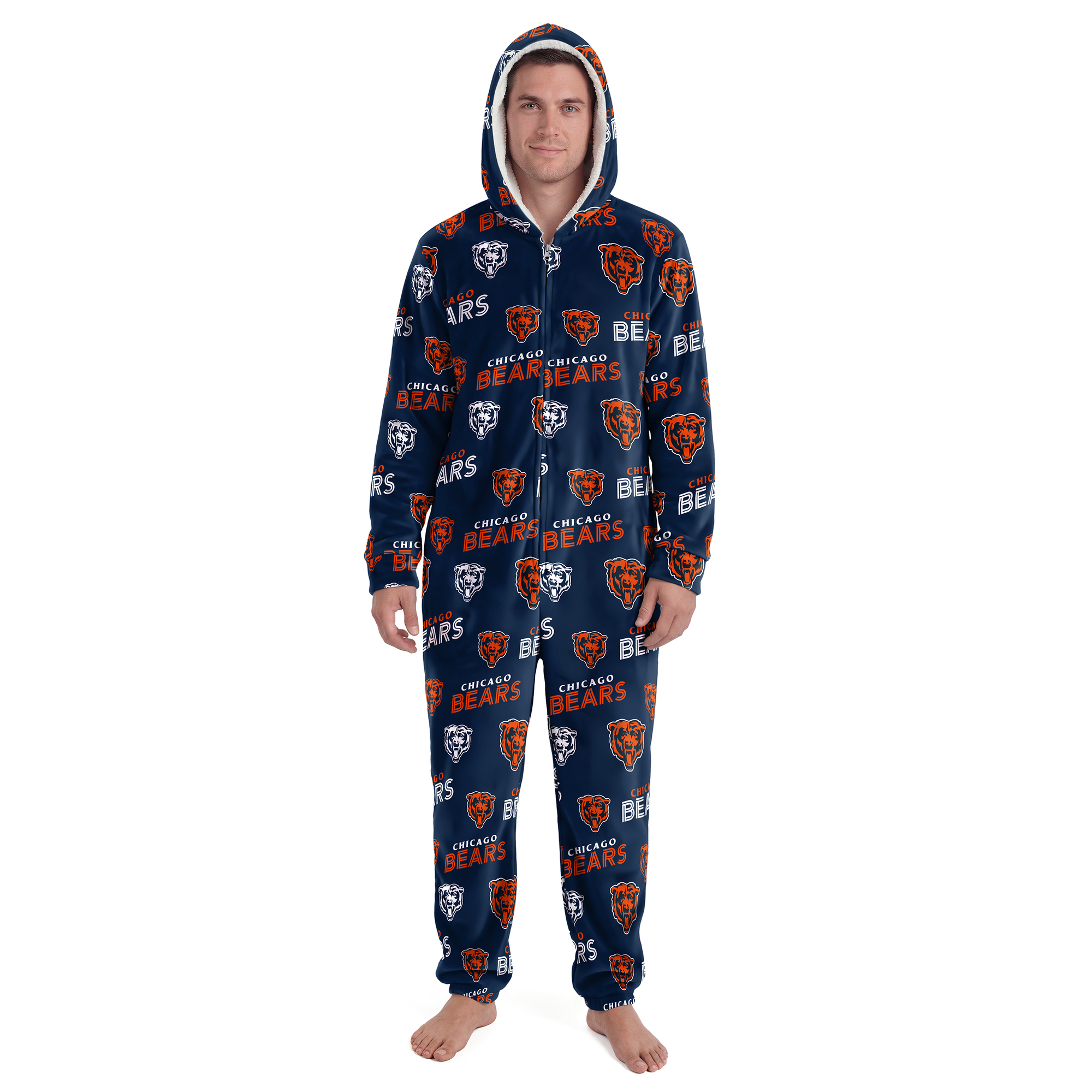 Concepts Sport Men's and Women's Navy Chicago Bears Sidekick Union Suit - Navy