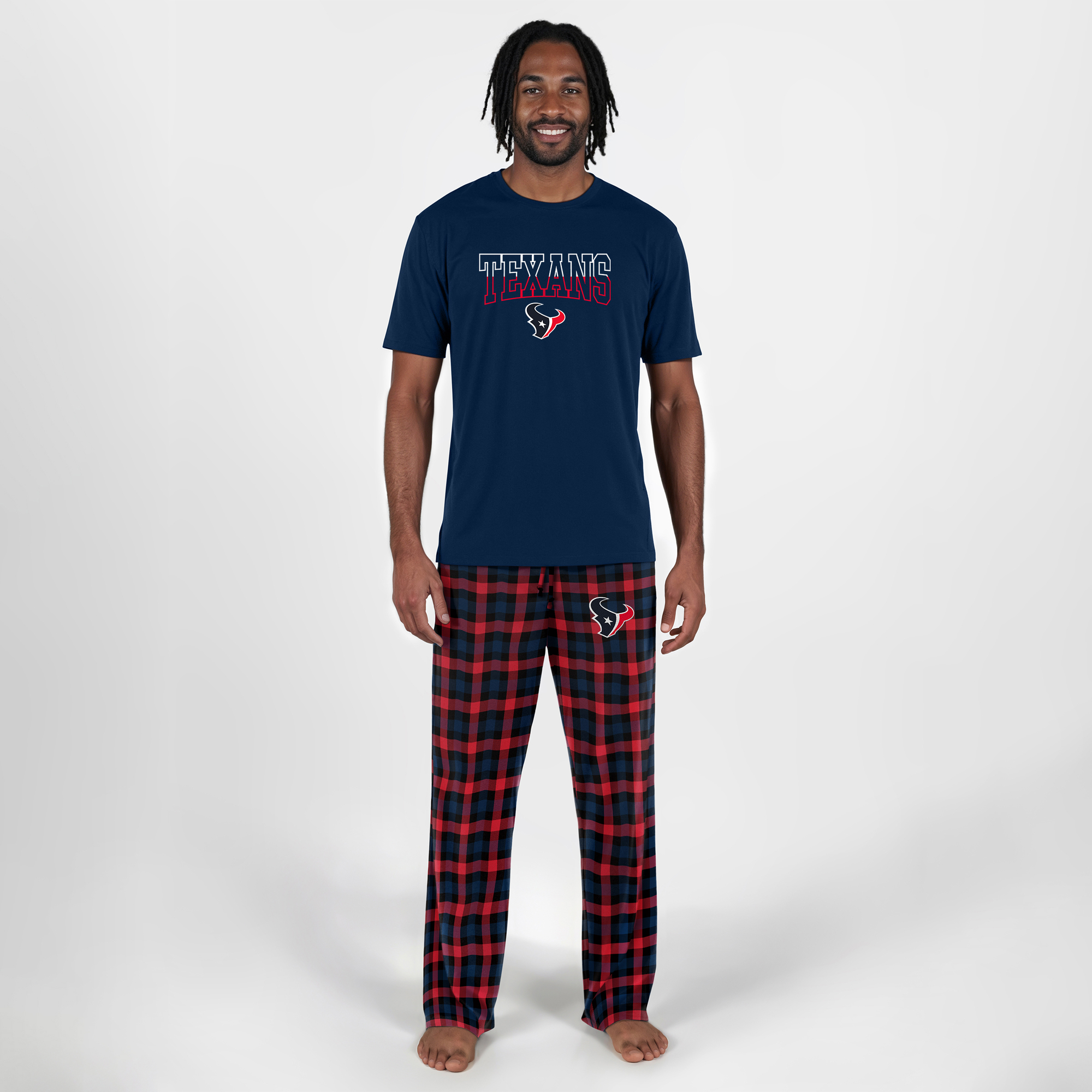Men's Concepts Sport Navy Houston Texans Highland Sleep Set