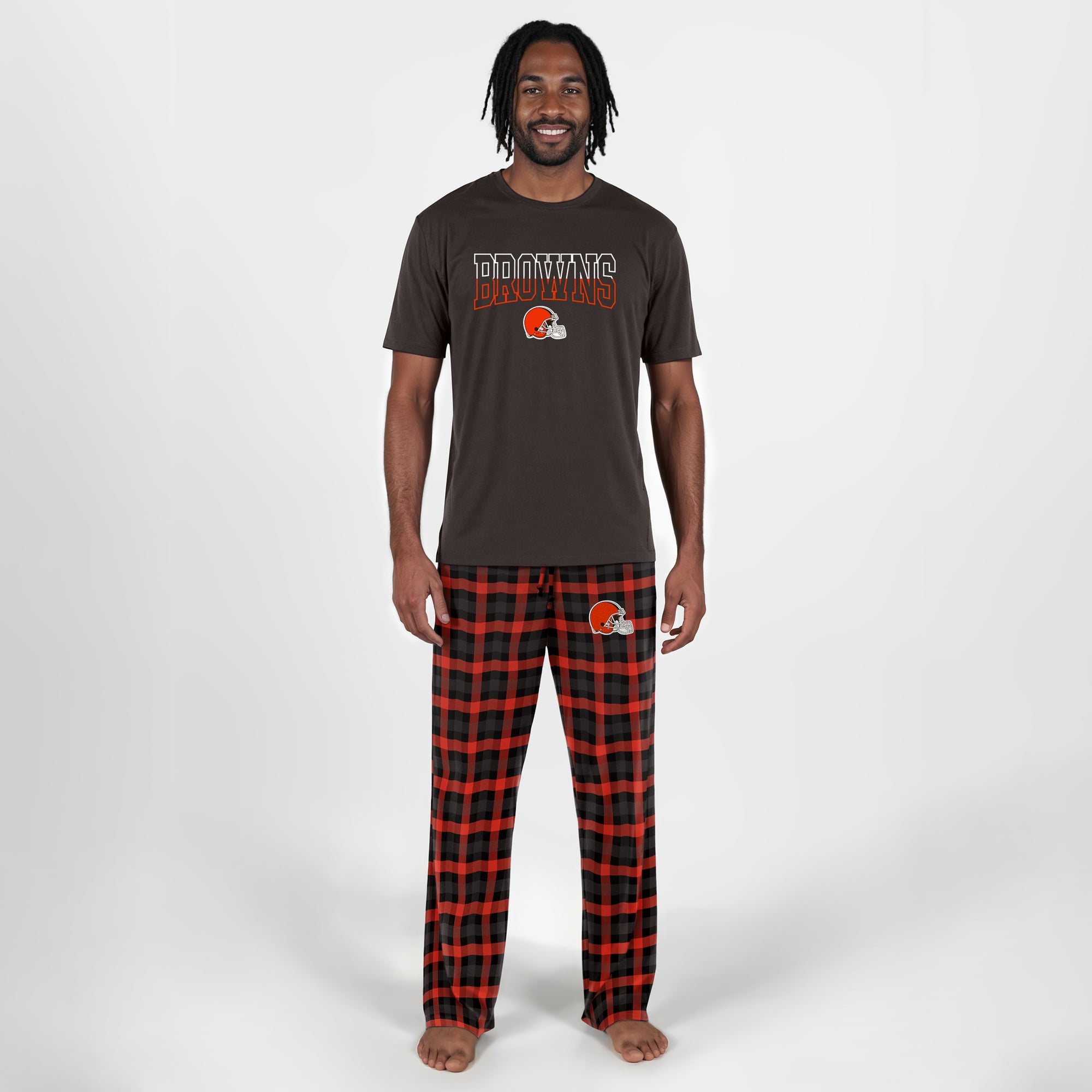 Men’s Concepts Sport Brown Cleveland Browns Highland Sleep Set Men’s Concepts Sport Brown Cleveland Browns Highland Sleep Set