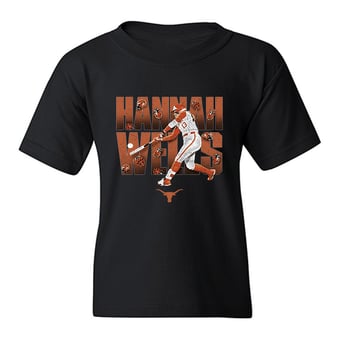 Youth Athlete's Thread Hannah Wells Black Texas Longhorns NIL Ladybug T-Shirt