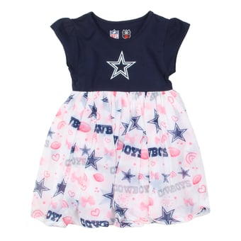 Girls Toddler Wes & Willy Navy Dallas Cowboys Princess Dress