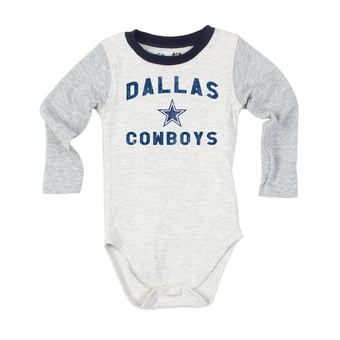 Infant Wes & Willy  Heather Gray Dallas Cowboys Jie Jie Hopper Long Sleeve Bodysuit & Pants Set