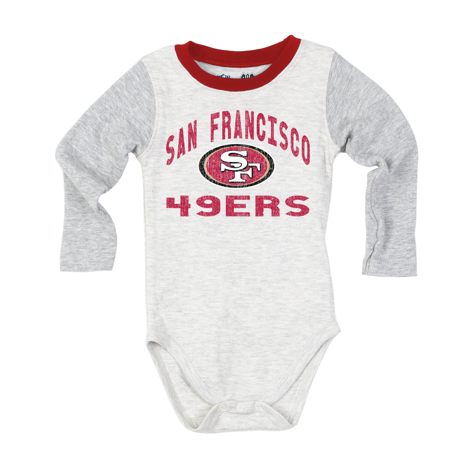Infant Wes & Willy  Heather Gray San Francisco 49ers Jie Jie Hopper Long Sleeve Bodysuit & Pants Set