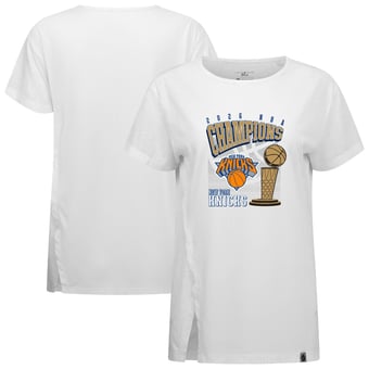 Women's Levelwear White New York Knicks 2026 NBA Finals Champions Influx T-Shirt