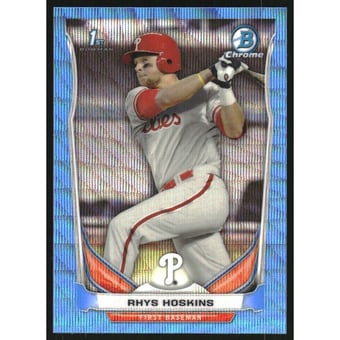 2014 Bowman Chrome Draft Blue Wave Refractors #CDP122 Rhys Hoskins