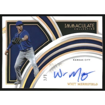 2022 Immaculate Collection Clearly Immaculate Signatures Gold #6 Whit Merrifield
