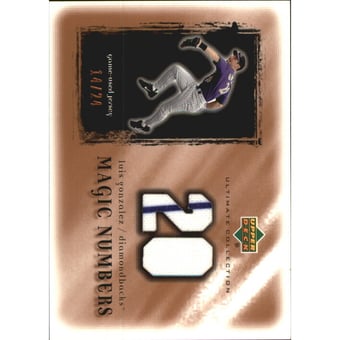 2001 Ultimate Collection Magic Numbers Game Jersey Copper #MNLG Luis Gonzalez